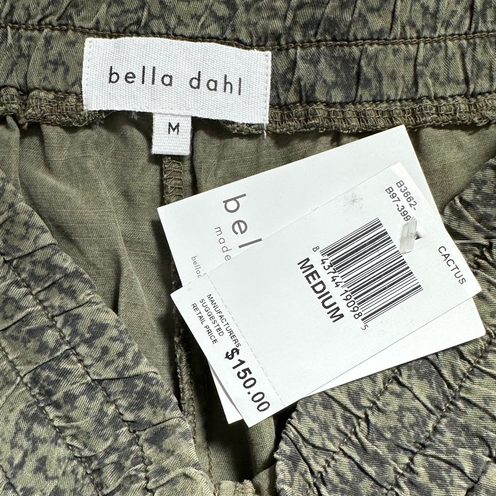 NWT Bella Dahl Print Pocketed Jogger Pants Cactus Green M Snake - Picture 7 of 9